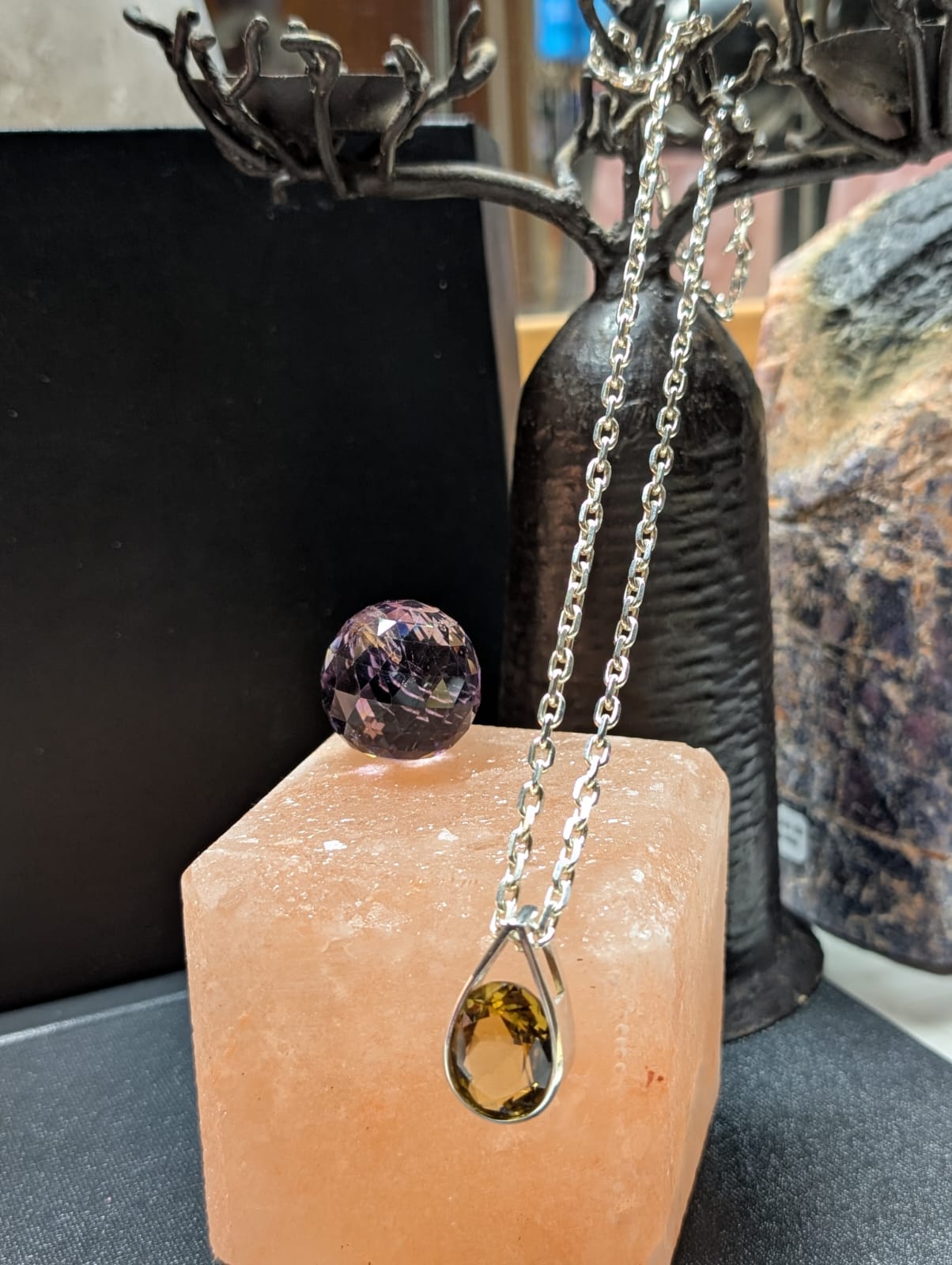 Pendentif Goutte de Soleil en Citrine Naturelle – Image 3